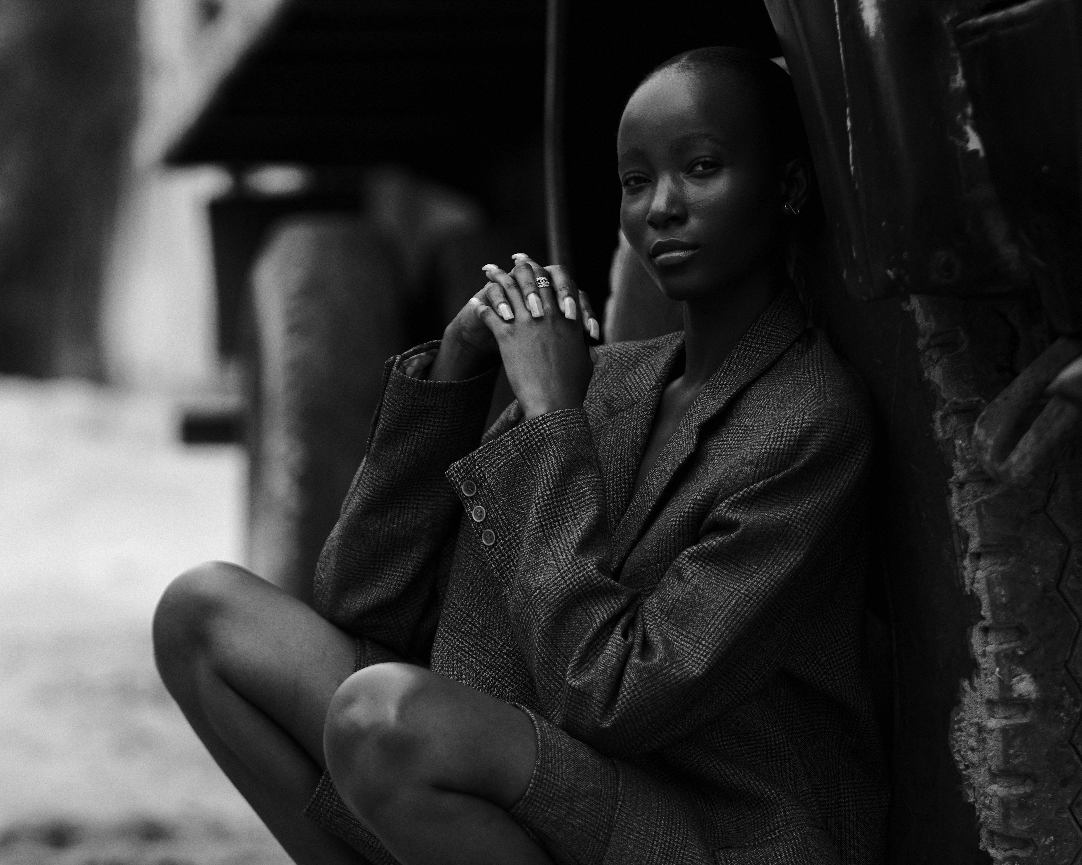 Editorial fashion photography — model in elegant attire